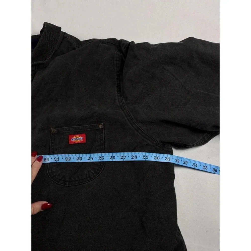 Dickies‎ Blanket Lined Duck Canvas Work Jacket Black Corduroy Collar Chore 4XL